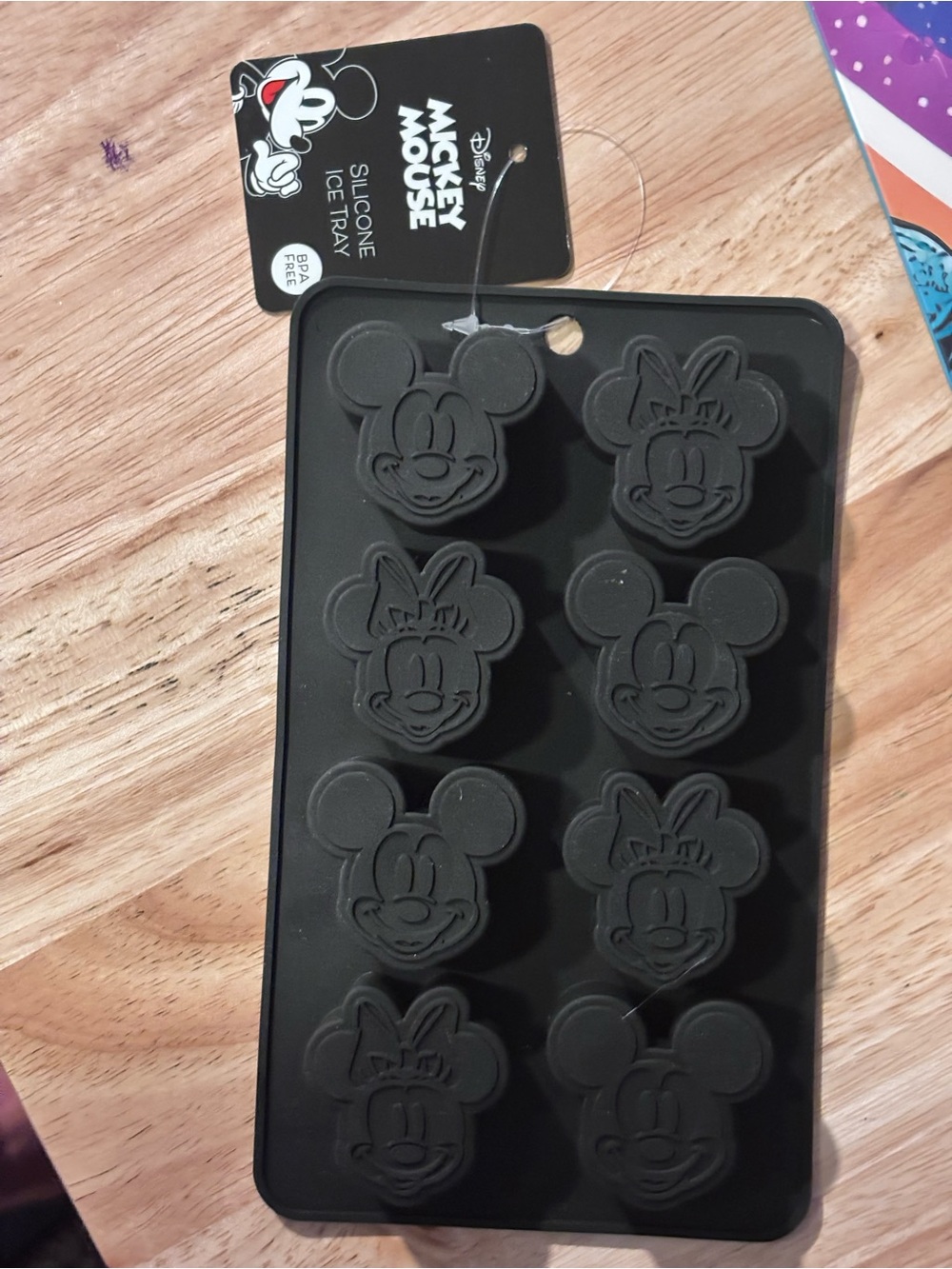New! Black Silicone Mickey & Minnie Character Mold Tray Bundle (set of 2) - Picture 2 of 5